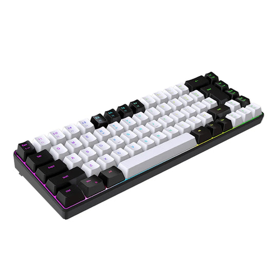 Gaming Keyboard 68 Keys Wired Computer Keyboard Mechanical Keyboard with RGB Backlight Keyboard for PC Laptop Gamer